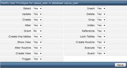 Gestionarea privilegiilor de utilizator mysql