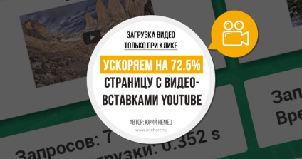 По-бързо зареждане на страници на сайта чрез качване на видео от YouTube, като кликнете