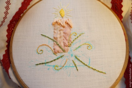 Embroidery panglici Compoziție de Crăciun - târg de meșteșugari - manual, manual