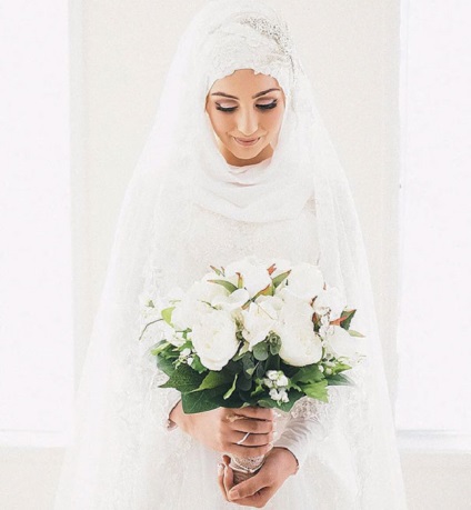 Femeie în Islam 25 de fotografii de mirese musulmane în hijaburi de nuntă