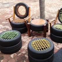 Направи си сам мебели от гуми (гуми) (39 снимки)