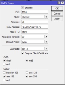 конфигуриране mikrotik