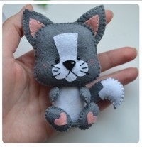 4 Fedora animal din același model (unul) 4 fiara Fedora pe același tipar