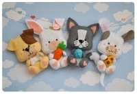 4 Fedora animal din același model (model) 4 fiara Fedora pe același tipar