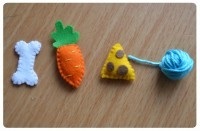 4 Fedora animal din același model (unul) 4 fiara Fedora pe același tipar