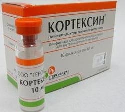 Planta korteksin injectabilă (diluat Cortexin novocaină) Injecția cortexin plantă