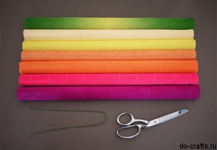 Flori din crep sistem de flori de hârtie de hârtie colorată cu foto și video (schemă) Flori din crep sistem de flori de hârtie de hârtie colorată cu fotografii și video