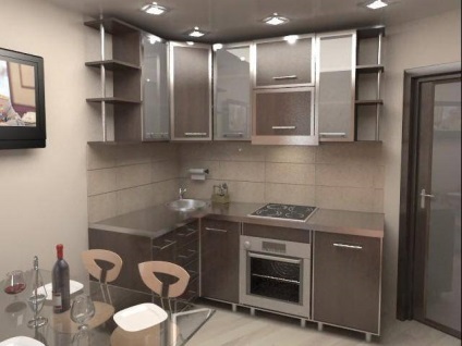 Design-o bucătărie mică într-o mică bucătărie LEP - 20 fotografii ( „brezhnevki“ o mică bucătărie) Proiectarea o bucătărie mică într-o mică bucătărie LEP - 20 fotografii