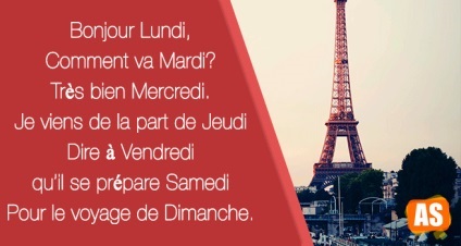 Zilele săptămânii în franceză (zilele săptămânii în franceză) Zilele săptămânii în franceză