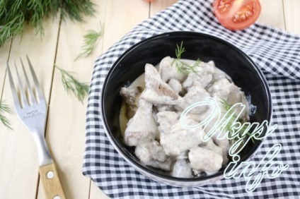 Carne de vită într-o reteta sos cremos cu fotografii (de vită) Carne de vită într-o reteta sos cremos cu fotografii