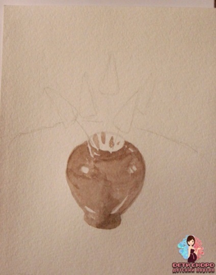 Cum de a desena un buchet de flori intr-o vaza (reflecție) Cum de a desena un buchet de flori intr-o vaza