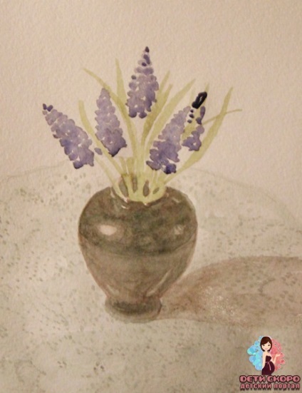 Cum de a desena un buchet de flori intr-o vaza (flori) Cum de a desena un buchet de flori intr-o vaza