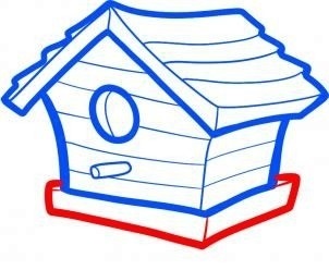 Cum de a desena etape Starling (egal) Cum de a desena o Birdhouse în etape