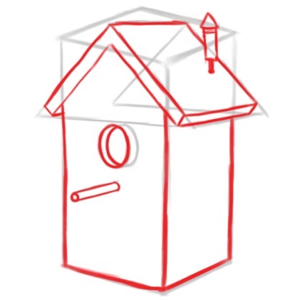 Cum de a desena etape Starling (graur) Cum de a desena o Birdhouse în etape
