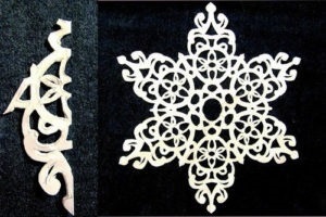 Ca fulgi de zăpadă și șabloane lipici de hârtie pe fereastra (fulgi de zăpadă) Ca fulgi de zăpadă și șabloane lipici de hârtie pe fereastra