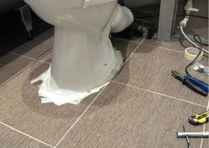Cum instalez vasul de toaleta pe gresie cu mâinile lor, ca un bol fixat la țiglă, cum să pună (WC) Cum instalez vasul de toaleta pe gresie cu mâinile lor, ca un bol fixat la țiglă, cum să pună