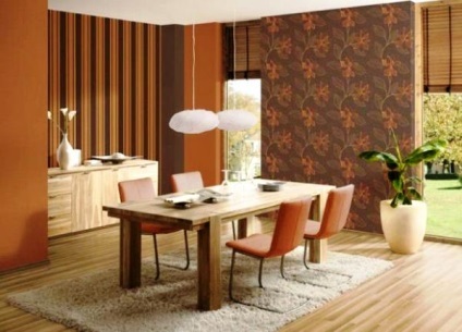 Efectele combinate tapet și combinația de culori si texturi (apartamente de design tapet combinate) Efectele combinate tapet și combinația de culori și texturi