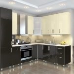 Bucătărie combinație de culori de vanilie cu wenge în stiluri de interior, foto, video (color) Bucătărie combinație de culori de vanilie cu wenge în stiluri de interior, foto, video