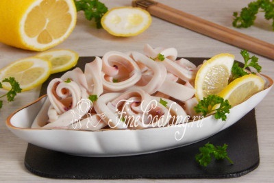 Marinat squid - rețeta cu o fotografie (fotografii) Marinat squid - rețeta cu o fotografie