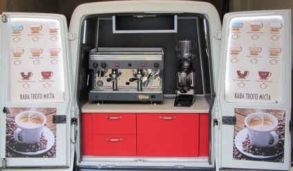 Mobile caracteristici coffee shop de organizare de afaceri (echipament pentru o cafenea mobilă) Caracteristici mobile coffee shop de organizare de afaceri