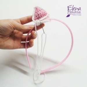 papuci Headband felină (RIM) Inel de urechi de pisică