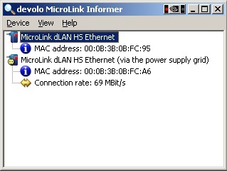 Echipament dLAN DEVOLO Microlink pentru crearea de rețele prin cabluri electrice (DEVOLO) Echipament dLAN DEVOLO Microlink pentru crearea de rețele prin cabluri