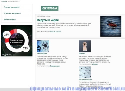 Site-ul oficial al Kaspersky (Kaspersky Anti-Virus) Site-ul oficial al Kaspersky