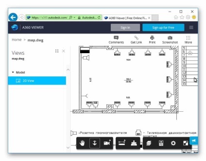Deschideți fișierul on-line DWG (deschis) Deschideți fișierul online de tip .dwg