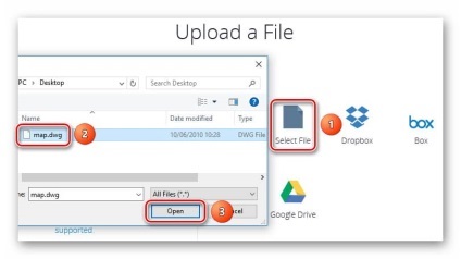 Deschideți fișierul on-line DWG (deschis) Deschideți fișierul online de tip .dwg