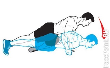 Push-up-uri cu pumnii (boxurile arătând cu degetul mijlociu) Push-up-uri cu pumnii