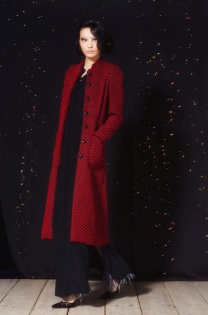 Coat fără guler la fel ca femeile de moda (guler) Coat fără guler cum ar fi fashionistas