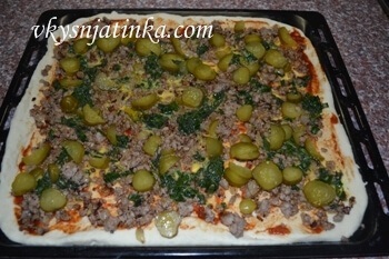 Pizza cu carne - reteta cu fotografii (pizza) Pizza cu carne - reteta cu fotografii