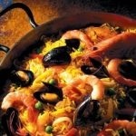Paella Rețetă cu pui, fructe de mare și creveți (pui) Paella Rețetă cu pui, fructe de mare și creveți