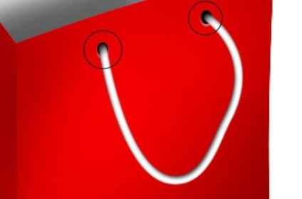 Desenul sac în Photoshop (Crearea unui nou strat pe partea de sus) Desenați punga în Photoshop