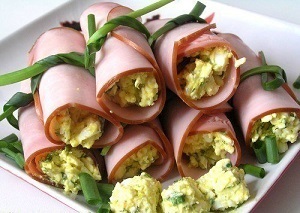 rulouri Ham (legume sunca somon) rulouri Ham
