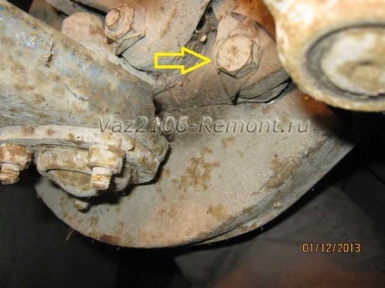 Scoaterea din față repararea etrier frână pe roată VAZ-2106 (îndepărtarea etrier VAZ-2106) Scoaterea din față repararea etrier de frână roată VAZ-2106