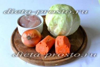 caloric pui Compot (calorii) varză Fiert cu calorii pui