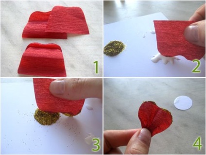 Florile din schema de hârtie creponată, u modul de a face clipuri video și fotografii (hârtie) Florile din schema de hârtie creponată, u modul de a face clipuri video și fotografii