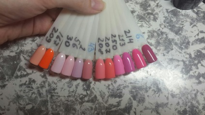 52 Fotografii unghii gel TNL pe unghii exemple de paleta de lucru de culori (culori) 52 Fotografii tnl poloneză gel pe unghii exemple paleta de culori de lucrări