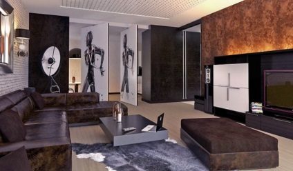 living de design camera în culoarea wenge (culoare) living de proiectare cameră în wenge culoare
