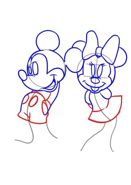Cum să atragă Minni Maus (iubita lui Mickey Mouse) în etape creion (șoarece) Cum să atragă Minni Maus (iubita lui Mickey Mouse) în etape creion