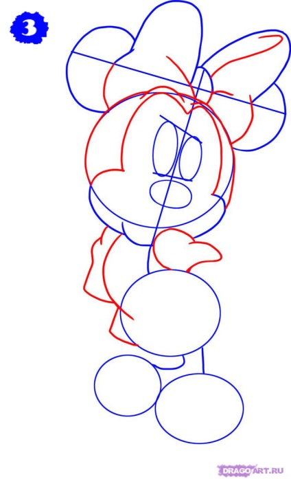 Cum să atragă Minni Maus (iubita lui Mickey Mouse) în etape creion (șoarece) Cum să atragă Minni Maus (iubita lui Mickey Mouse) în etape creion
