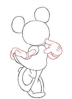 Cum să atragă Minni Maus (iubita lui Mickey Mouse) în etape creion