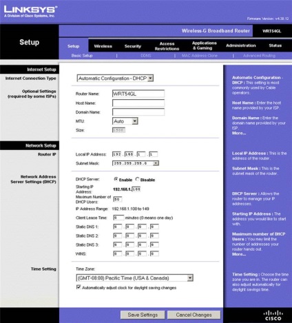 Cum se configurează un router Linksys wrt54gl