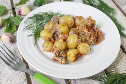 Cartofi cu carne în rețetă cuptor cu pas cu pas fotografii, secretele de gătit (rețetă) Cartofi cu carne în rețetă cuptor cu pas cu pas fotografii, secrete de gătit