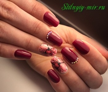 burgund Manicure 2018 (2018) visiniu Manichiura 2018