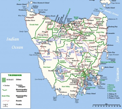 Tasmania, Australia (nota insula) Tasmania Island, Australia