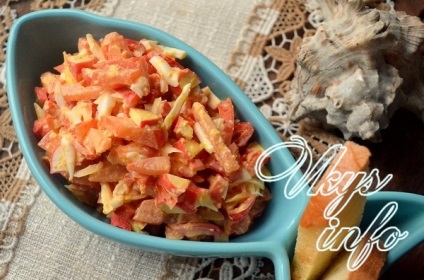Salata de reteta carne de crab cu fotografii clasice (salată mare roșu) Salata de reteta carne de crab cu fotografii clasice