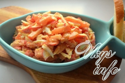 Salata de reteta carne de crab cu fotografie clasic (de carne) Salata de reteta carne de crab cu fotografii clasice