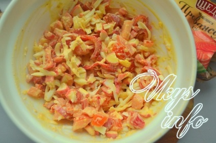 Salata de reteta carne de crab cu fotografii clasice (reteta) Salata de reteta carne de crab cu fotografii clasice
